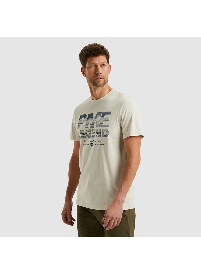 PTSS2503562 7013 PME Legend Short sleeve r-neck single jersey Bone White