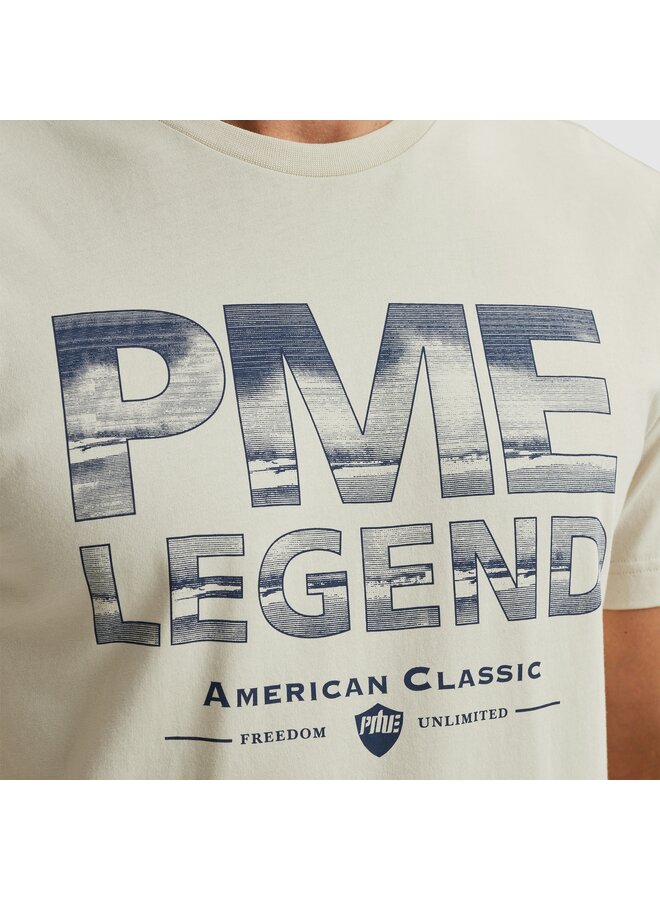 PTSS2503562 7013 PME Legend Short sleeve r-neck single jersey Bone White