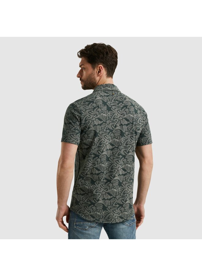 PSIS2503238 6147 PME Legend Short Sleeve Shirt Print on Jersey Pique Green Gables
