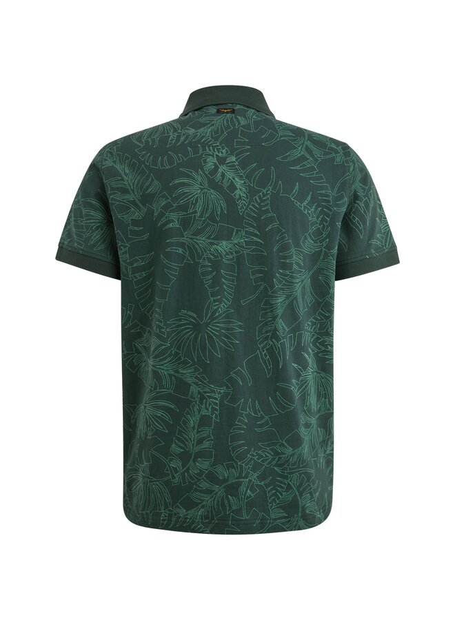 PPSS2503859 6147 PME Legend Short sleeve polo Single jersey aop Green Gables
