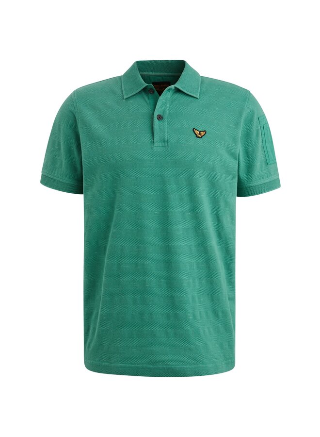 PPSS2503856 6072 PME Legend Short sleeve polo jacquard pique Deep Jungle