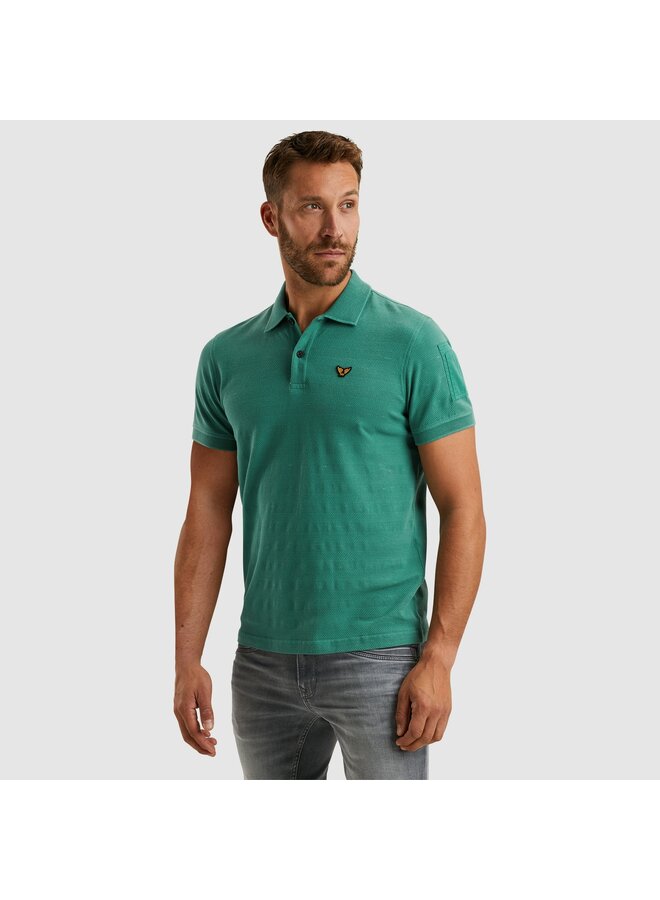 PPSS2503856 6072 PME Legend Short sleeve polo jacquard pique Deep Jungle
