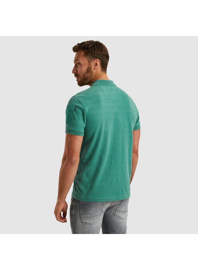 PPSS2503856 6072 PME Legend Short sleeve polo jacquard pique Deep Jungle