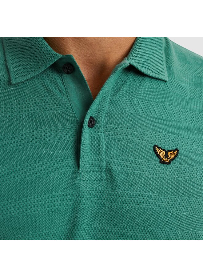 PPSS2503856 6072 PME Legend Short sleeve polo jacquard pique Deep Jungle