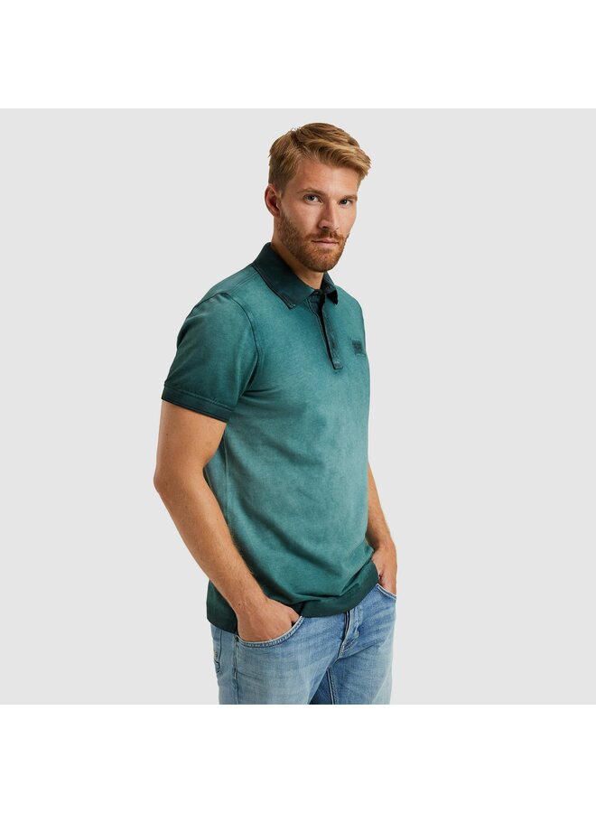 PPSS2503855 6147 PME Legend Short sleeve polo cold dye pique Green Gables