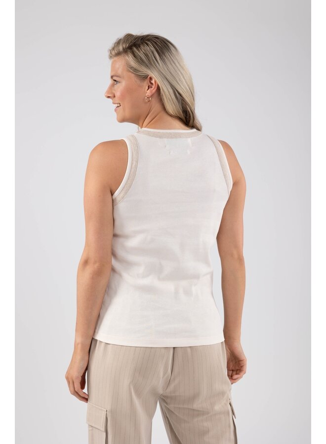 FW24102 131 Nukus Nice Singlet Offwhite/Sand