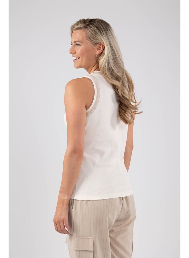 FW24102 131 Nukus Nice Singlet Offwhite/Sand