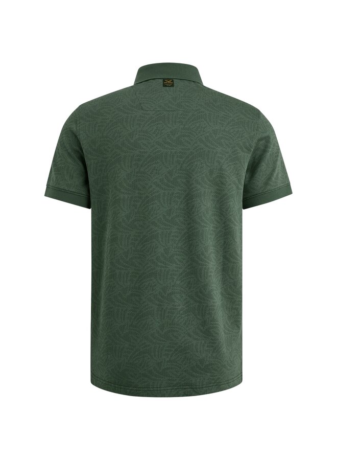 PPSS2503883 6147 PME Legend Short sleeve polo Jacquard jersey Green Gables
