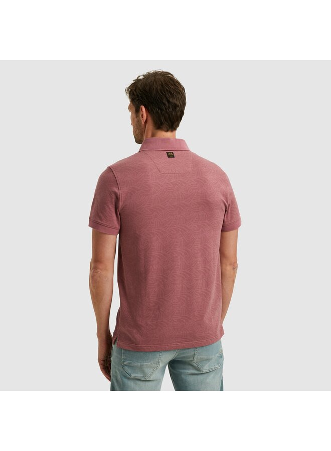 PPSS2503883 4021 PME Legend Short sleeve polo Jacquard jersey Dry Rose