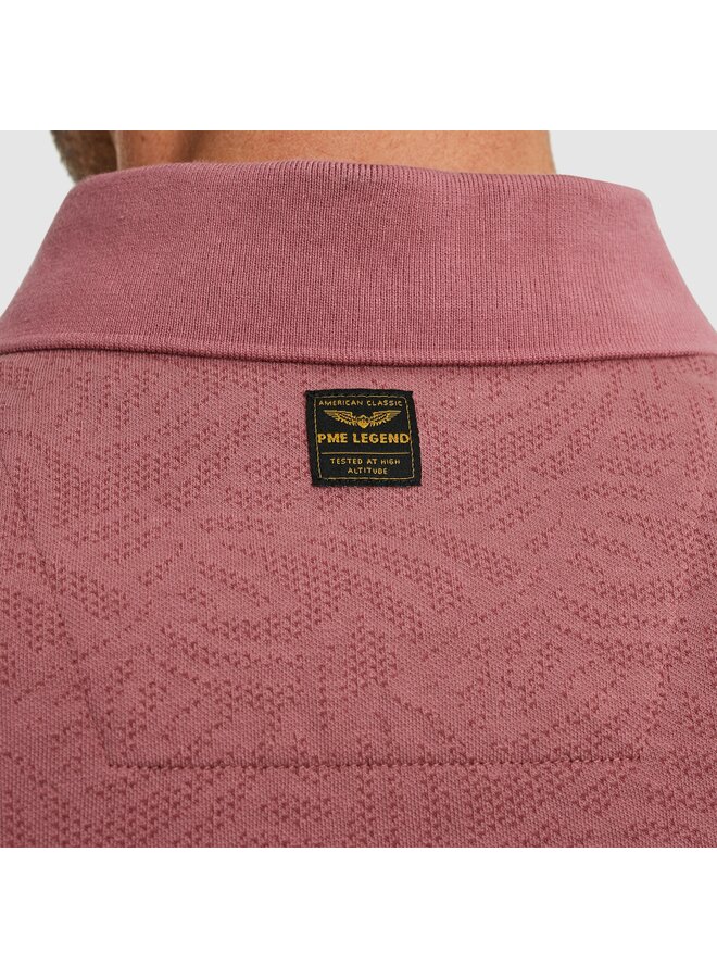 PPSS2503883 4021 PME Legend Short sleeve polo Jacquard jersey Dry Rose