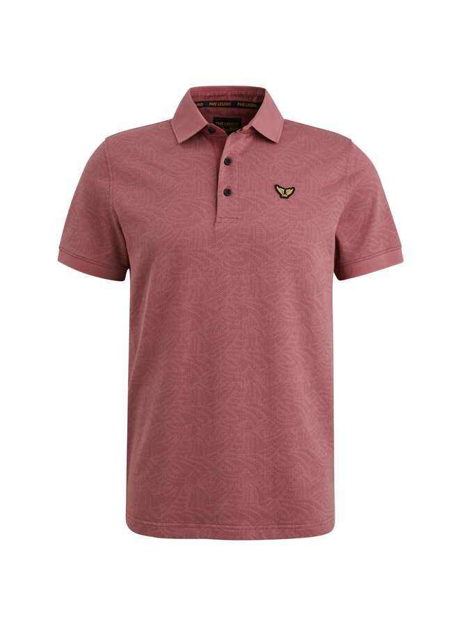 PPSS2503883 4021 PME Legend Short sleeve polo Jacquard jersey Dry Rose