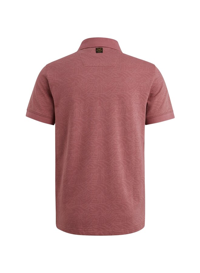 PPSS2503883 4021 PME Legend Short sleeve polo Jacquard jersey Dry Rose