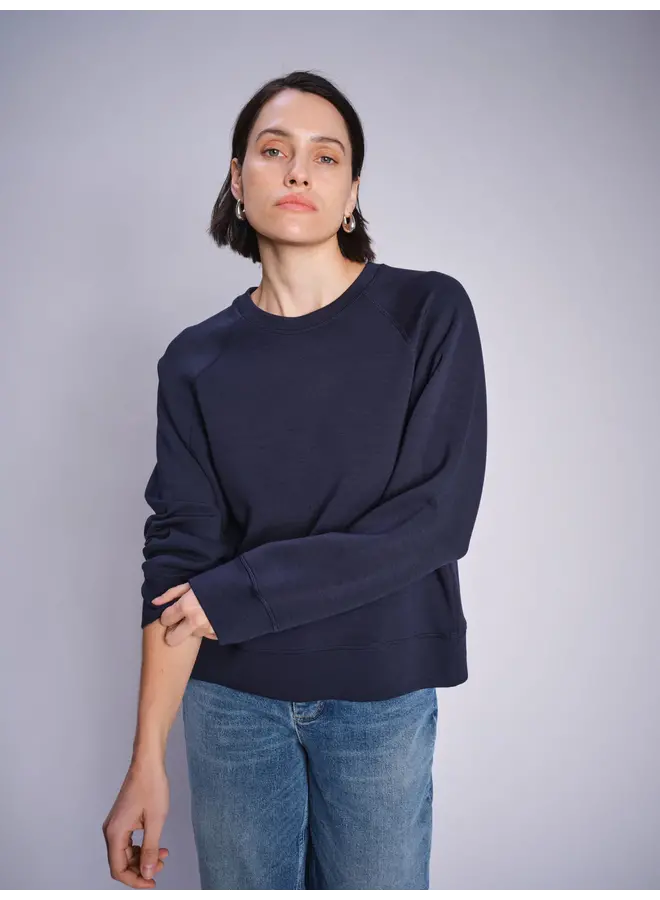 168530 468 Mosmosh MM Abello O-LS Basic Sweatshirt Salute Navy