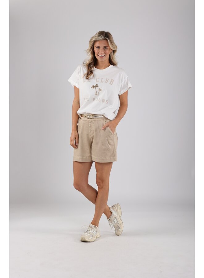 NKS04003 131 Nukus Molly shirt Palm tree Offwhite/Sand
