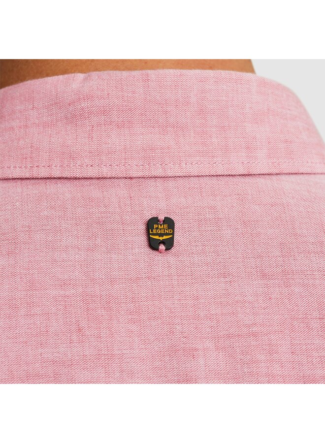 PSI2503224 3116 PME Legend Long Sleeve Shirt Cotton Linen 2 tone Rapture Rose