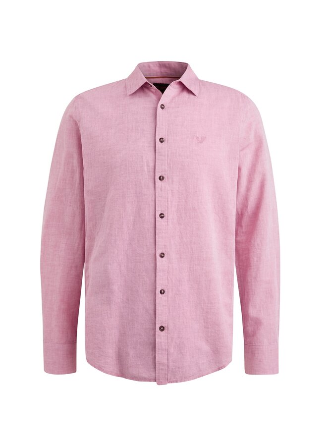 PSI2503224 3116 PME Legend Long Sleeve Shirt Cotton Linen 2 tone Rapture Rose