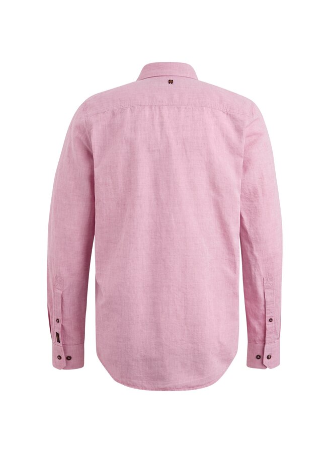 PSI2503224 3116 PME Legend Long Sleeve Shirt Cotton Linen 2 tone Rapture Rose