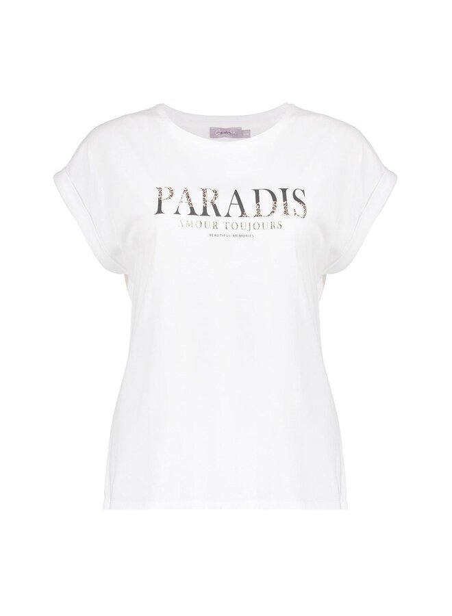 52117-41 010 Geisha T-shirt paradis off-white/black/gold