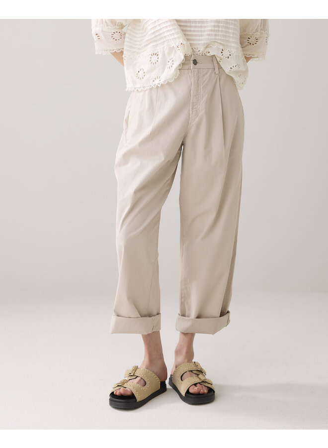 4s2743-12194 702 Summum Cocoon chino pant lt wt aurora twill   Pebblebeige