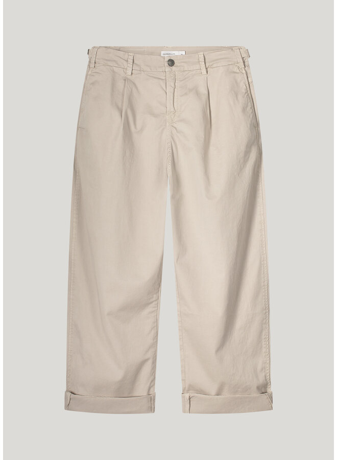 4s2743-12194 702 Summum Cocoon chino pant lt wt aurora twill   Pebblebeige