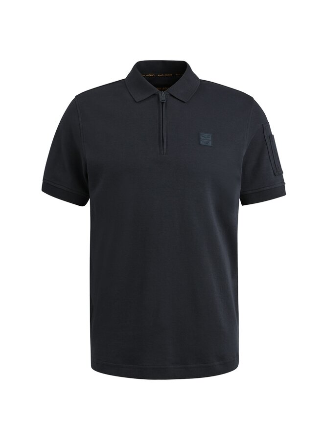PPSS2503857 5281 PME Legend Short sleeve polo interlock melange zip Salute