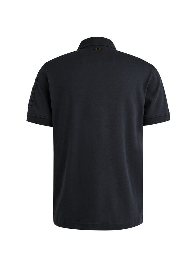 PPSS2503857 5281 PME Legend Short sleeve polo interlock melange zip Salute