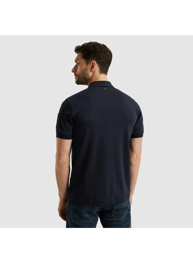 PPSS2503857 5281 PME Legend Short sleeve polo interlock melange zip Salute