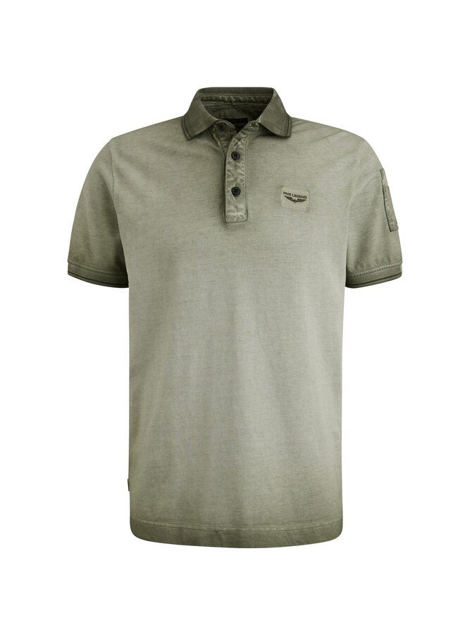 PPSS2504857 6149 PME Legend Short sleeve polo cold dye pique Deep Lichen Green