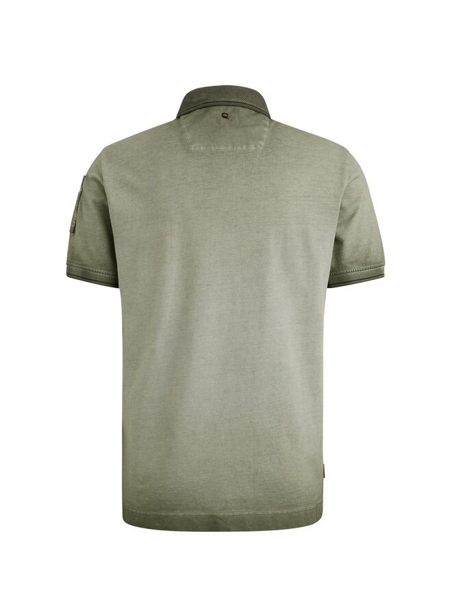 PPSS2504857 6149 PME Legend Short sleeve polo cold dye pique Deep Lichen Green
