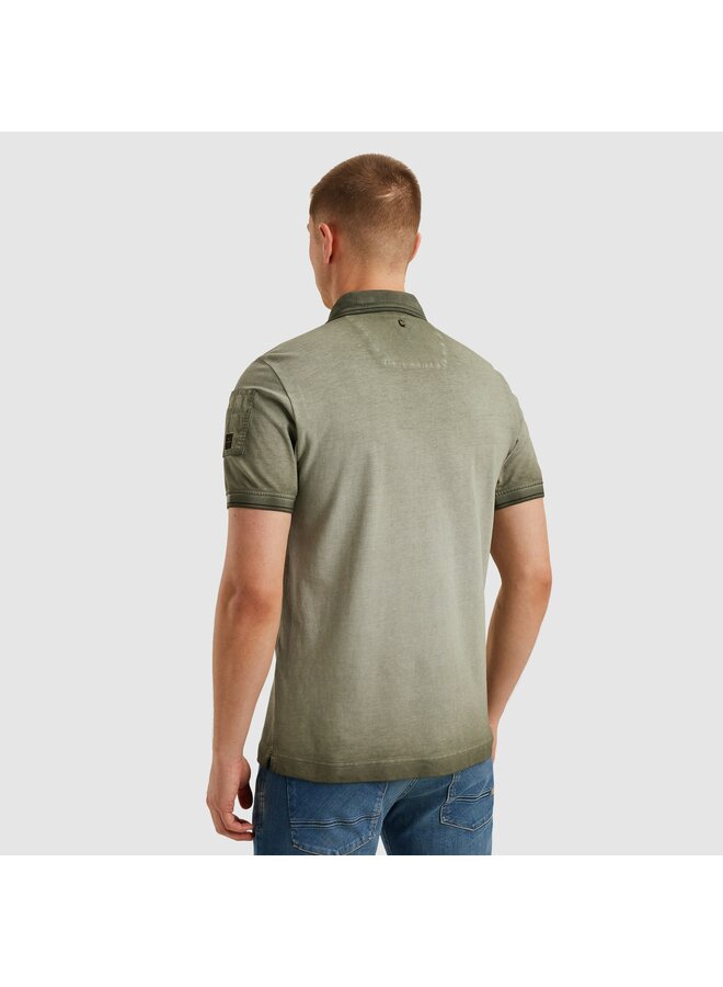 PPSS2504857 6149 PME Legend Short sleeve polo cold dye pique Deep Lichen Green