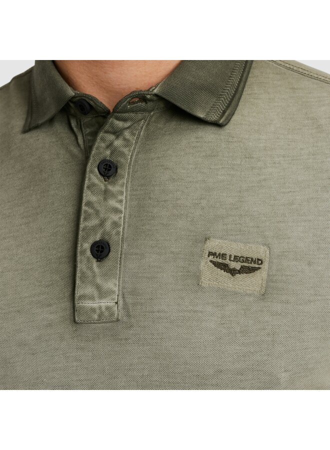 PPSS2504857 6149 PME Legend Short sleeve polo cold dye pique Deep Lichen Green