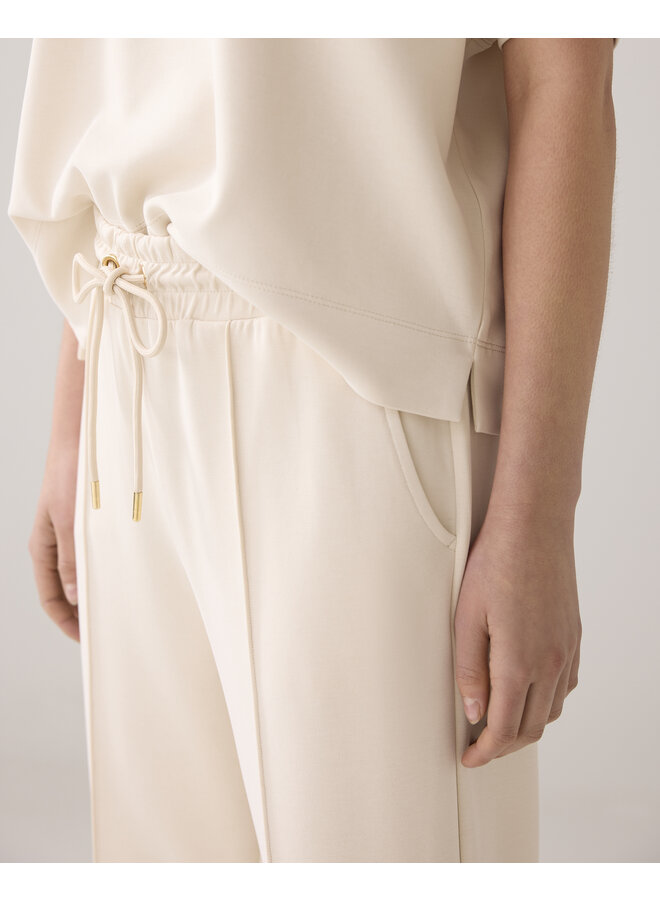 4s2847-30689 122 Summum Trousers washed modal scuba  Ivory