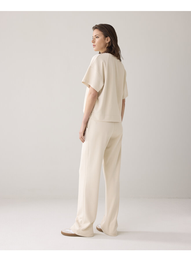 4s2847-30689 122 Summum Trousers washed modal scuba  Ivory