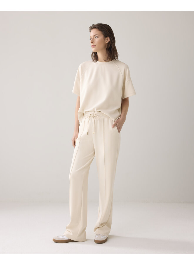 4s2847-30689 122 Summum Trousers washed modal scuba  Ivory