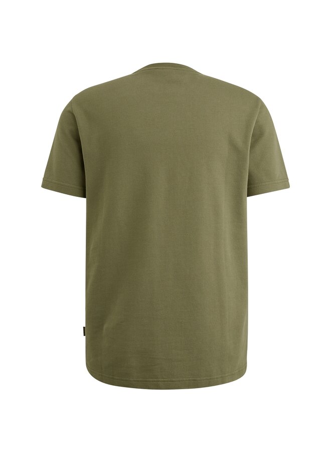 PTSS2504577 6149 PME Legend Short sleeve r-neck textured jersey Deep Lichen Green