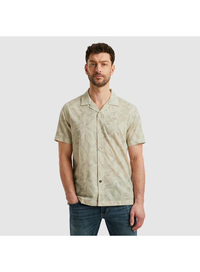 PSIS2504202 7013 PME Legend Short Sleeve Shirt Print On Ctn Slub Bone White