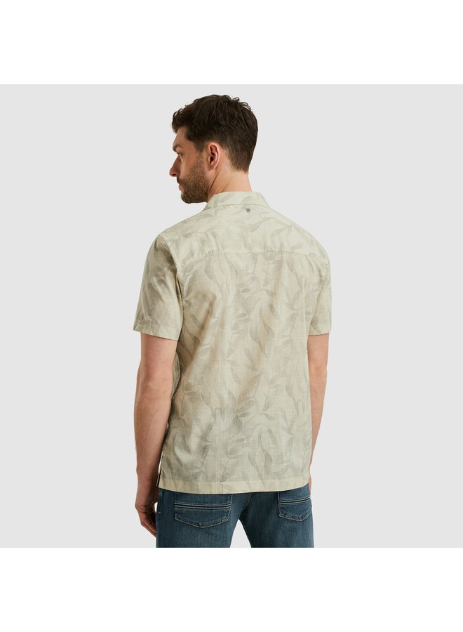 PSIS2504202 7013 PME Legend Short Sleeve Shirt Print On Ctn Slub Bone White