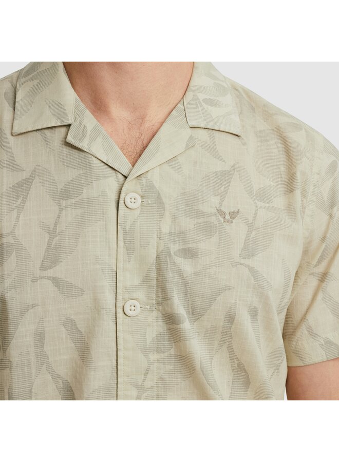 PSIS2504202 7013 PME Legend Short Sleeve Shirt Print On Ctn Slub Bone White