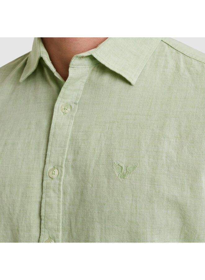 PSI2504200 6258 PME Legend Long Sleeve Shirt Ctn 2tone Linen Quiet Green