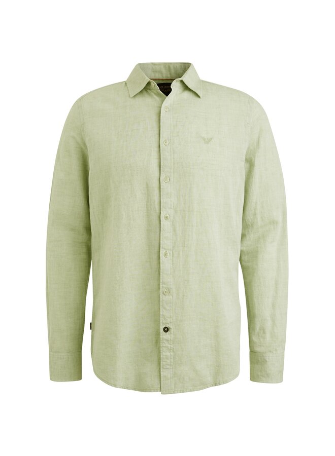 PSI2504200 6258 PME Legend Long Sleeve Shirt Ctn 2tone Linen Quiet Green