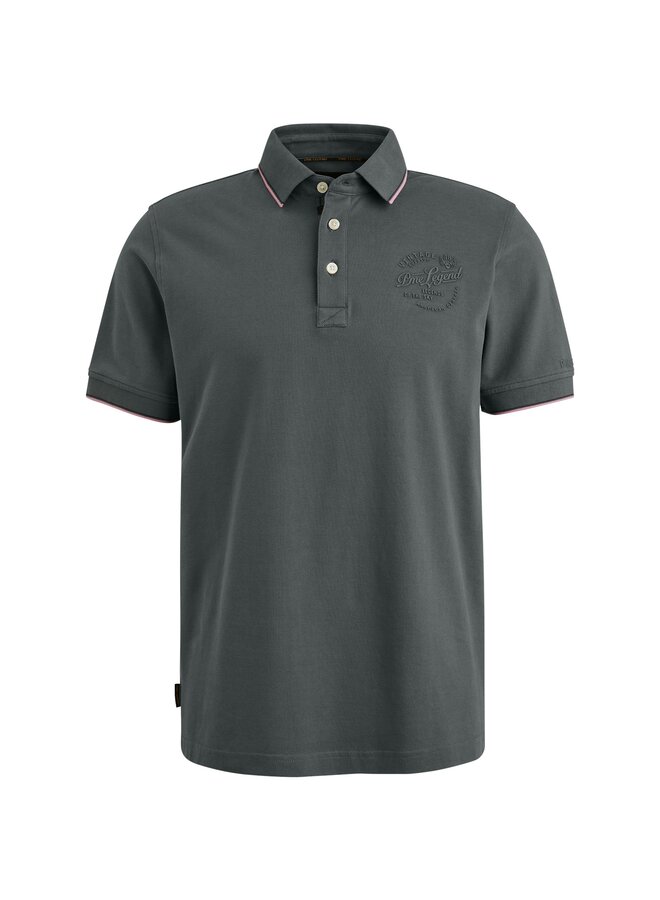 PPSS2504867 9076 PME Legend Short sleeve polo stretch pique package Dark Slate