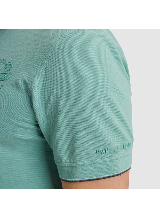 PPSS2504867 5149 PME Legend Short sleeve polo stretch pique package Cameo Blue