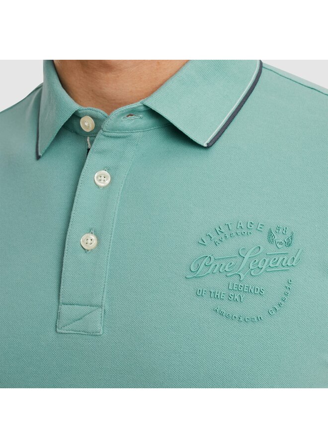PPSS2504867 5149 PME Legend Short sleeve polo stretch pique package Cameo Blue