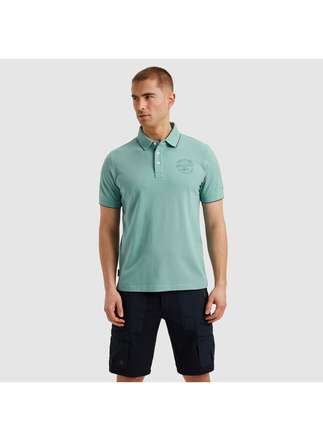 PPSS2504867 5149 PME Legend Short sleeve polo stretch pique package Cameo Blue