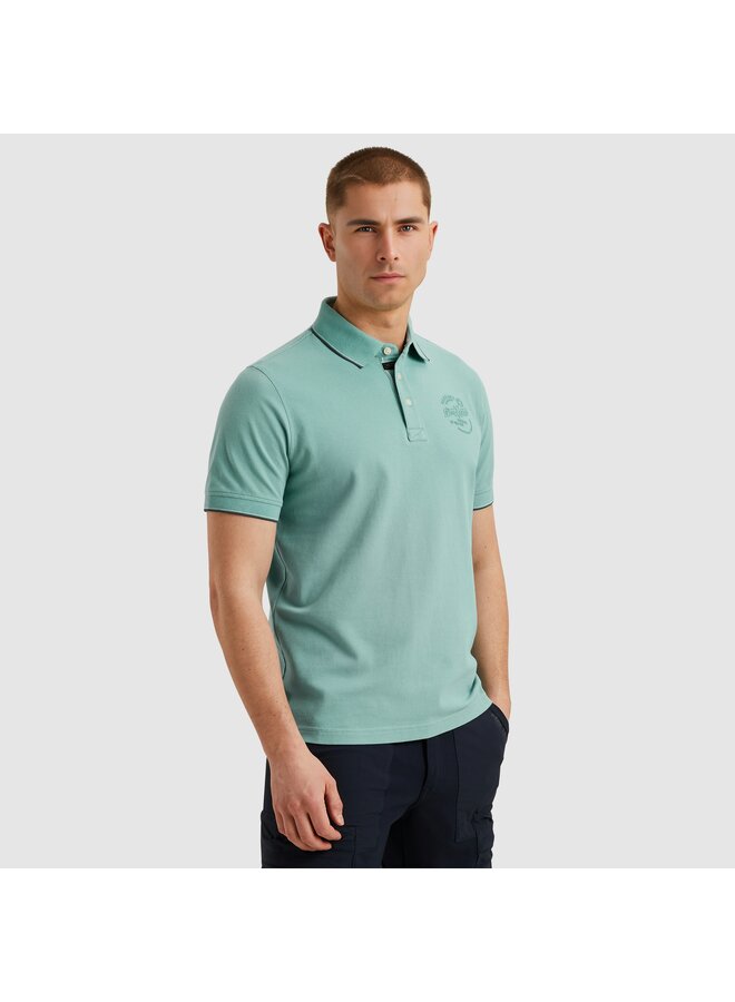 PPSS2504867 5149 PME Legend Short sleeve polo stretch pique package Cameo Blue