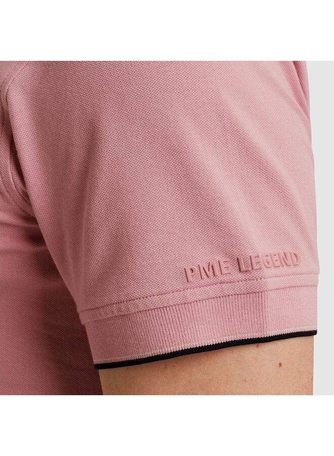 PPSS2504867 4038 PME Legend Short sleeve polo stretch pique package Moonlight Mauve