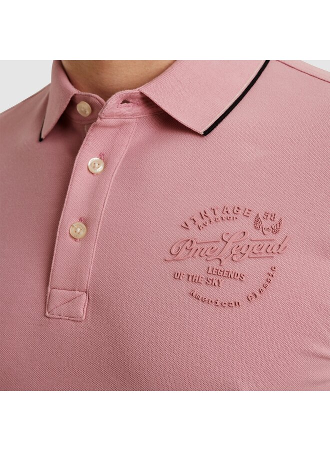 PPSS2504867 4038 PME Legend Short sleeve polo stretch pique package Moonlight Mauve