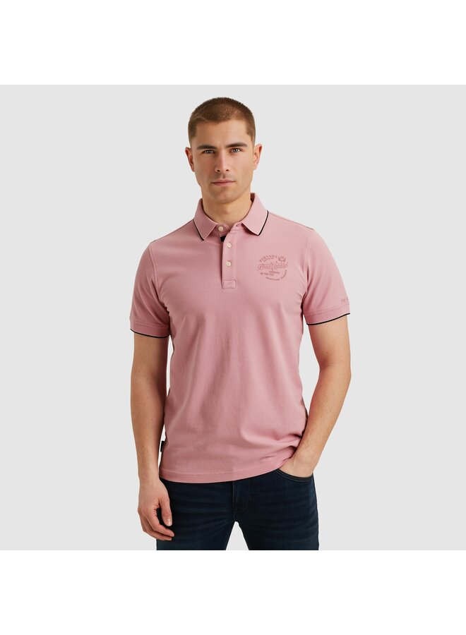 PPSS2504867 4038 PME Legend Short sleeve polo stretch pique package Moonlight Mauve