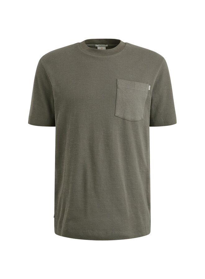 CTSS2504582 9133 Cast Iron Short sleeve r-neck regular fit waffle Granite Gray