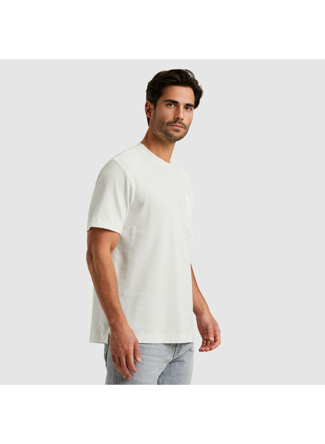 CTSS2504582 7002 Cast Iron Short sleeve r-neck regular fit waffle Snow White